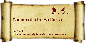Marmorstein Valéria névjegykártya